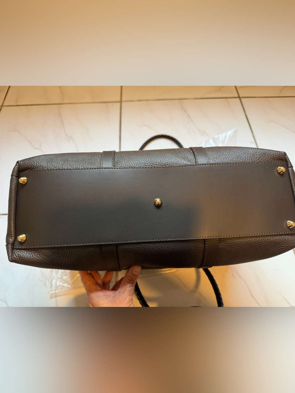 Divina Firenze Dark Brown Leather Tote Bag - Picture 16 of 16
